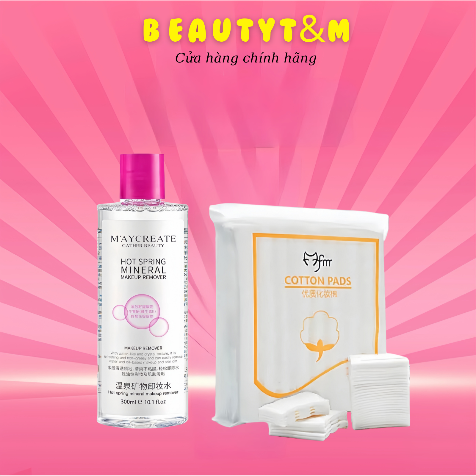Combo of 1 makeup cleaner and 1 cotton bleach [domestic Chinese]