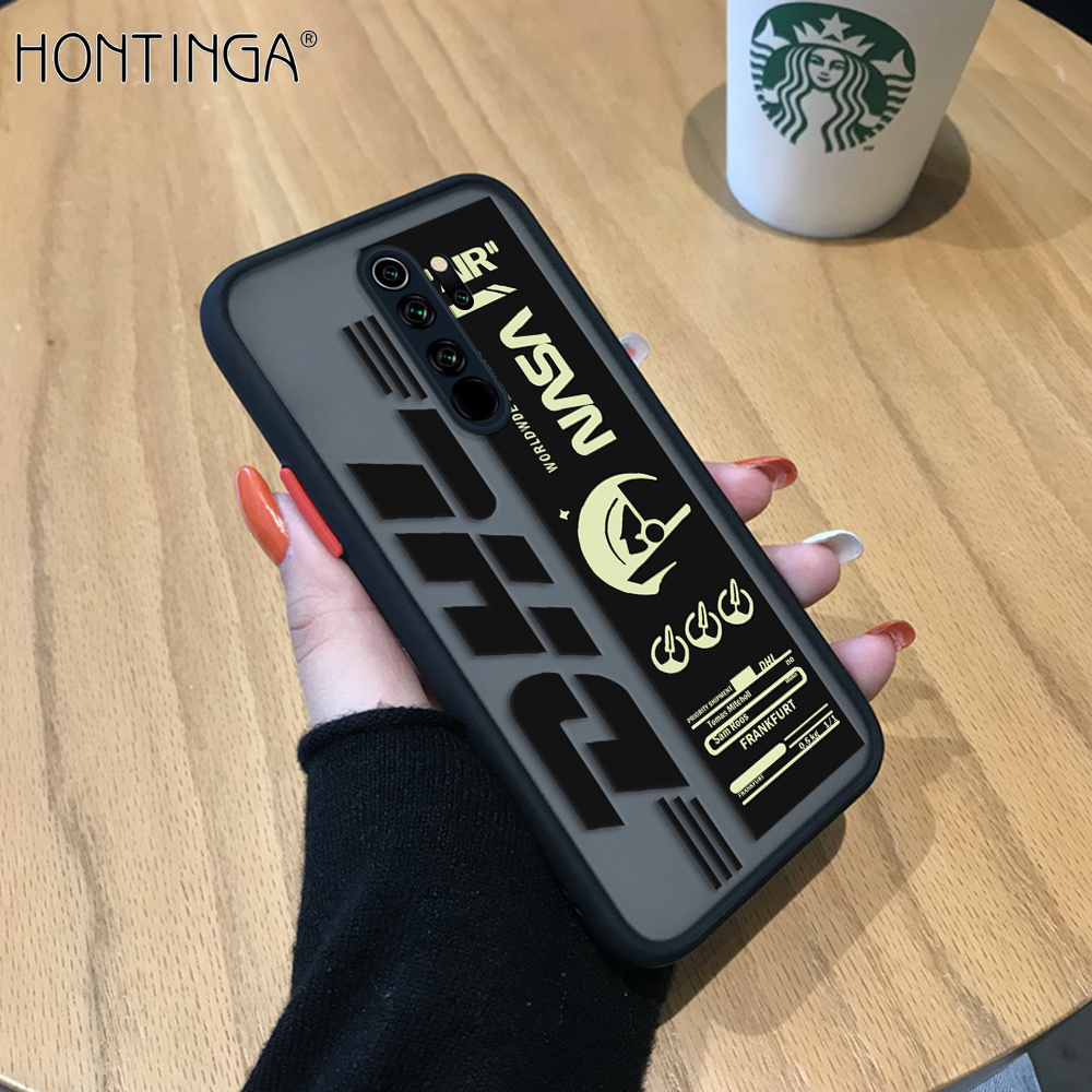 Hontinga Casing Case For Xiaomi Redmi Note 8 Pro Case DHL Express NASA AIR Pikachu Label Transparent Phone Case Full Cover Camera Protector Casing Hard Case For Boys For Girls