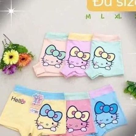 [ẢNH THÂT] GOODMAKET-Combo 10 Quần chíp ,Quần lót đùi hình HELO kitty cho bé gái-Quần lót đùi trẻ em chất cotoon co giãn 4 chiều