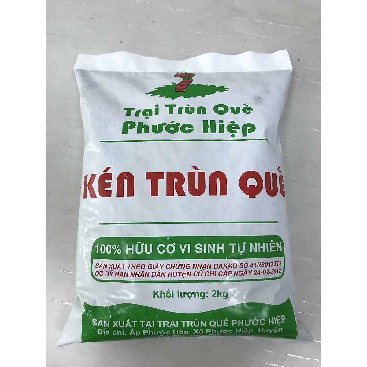 Phân kén trùn quế cải tạo đất trồng gói 2kg