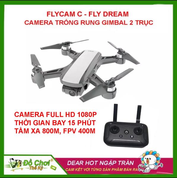[ PHIÊN BẢN VERSION 2 ] Máy Bay Flycam C-Fly Dream Gimbal 2 trục, 1080P HD Camera, đông cơ không chổi than đối thủ của DJI Spark