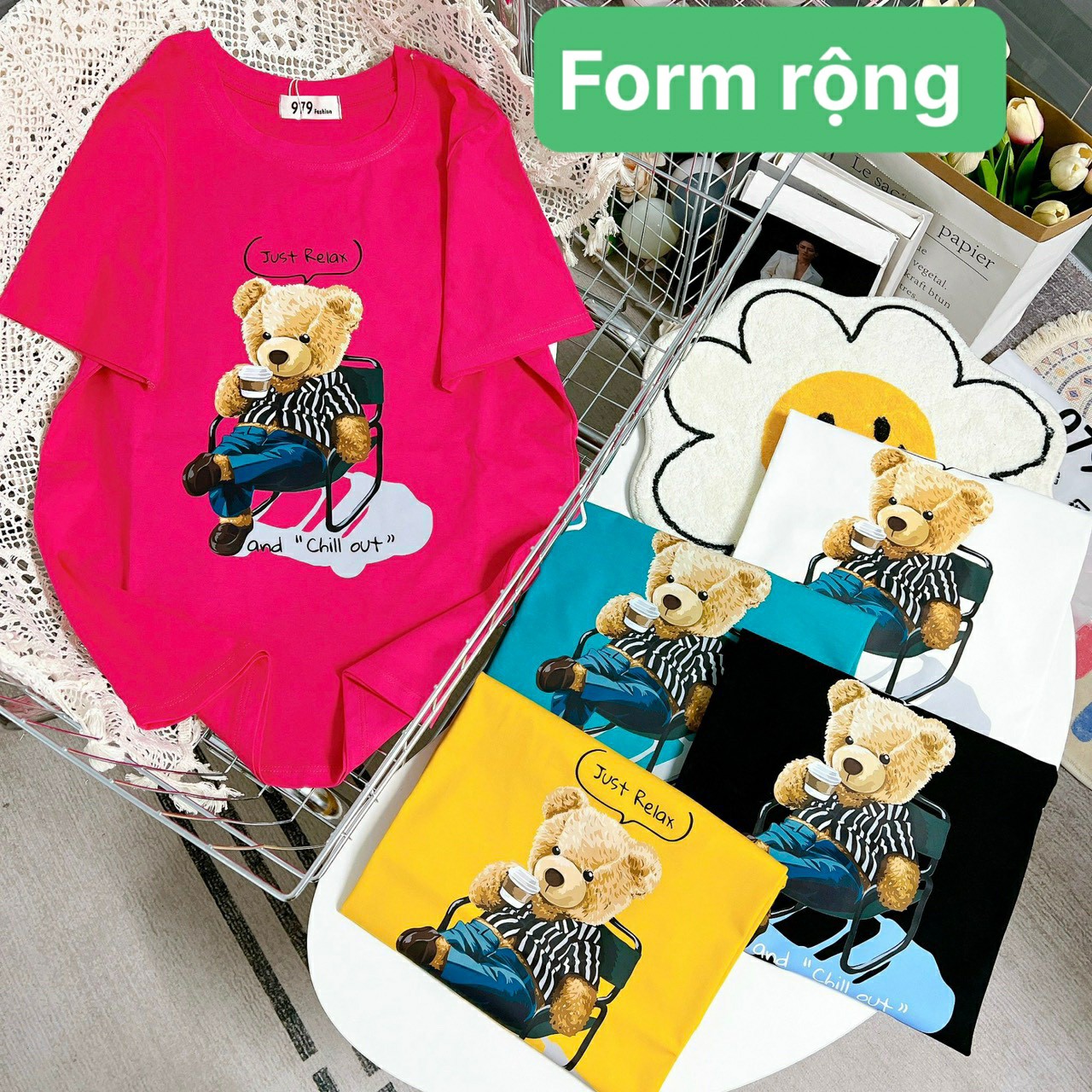 Áo thun nữ 979 phom rộng mịn mát