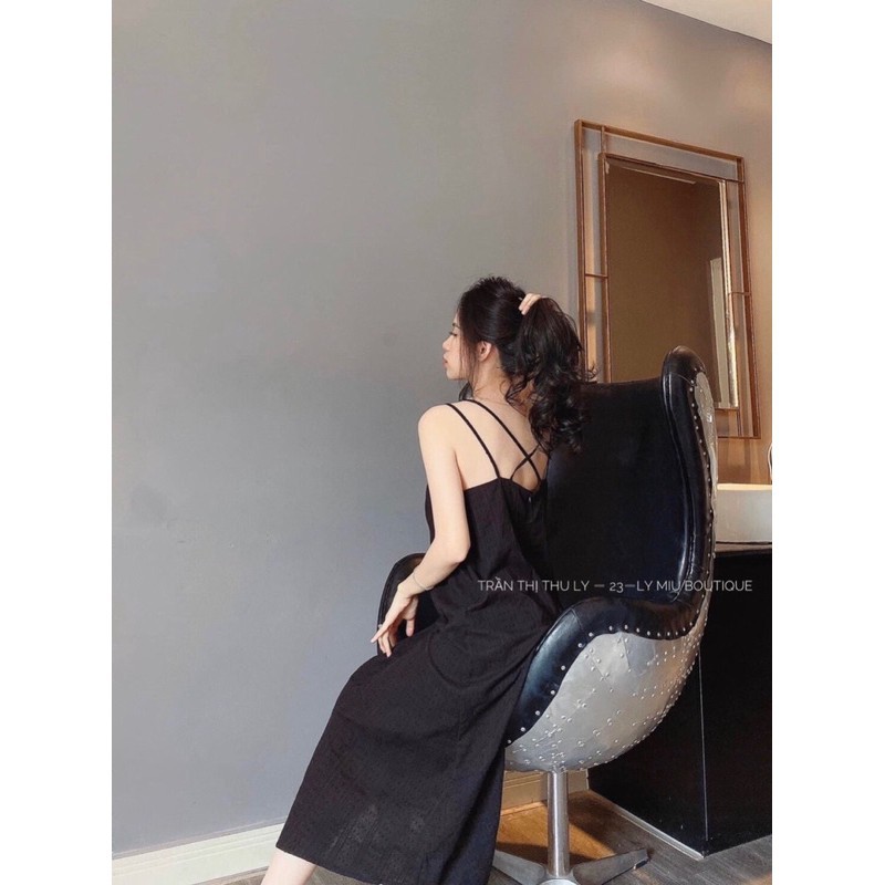 Váy Maxi đan lưng chất đũi xước đi biển