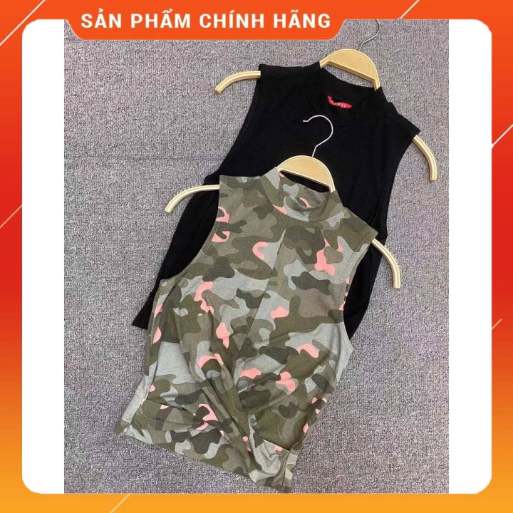 Áo Ba Lỗ Xoắn Eo Guess Màu Rằn Ri Cá Tính