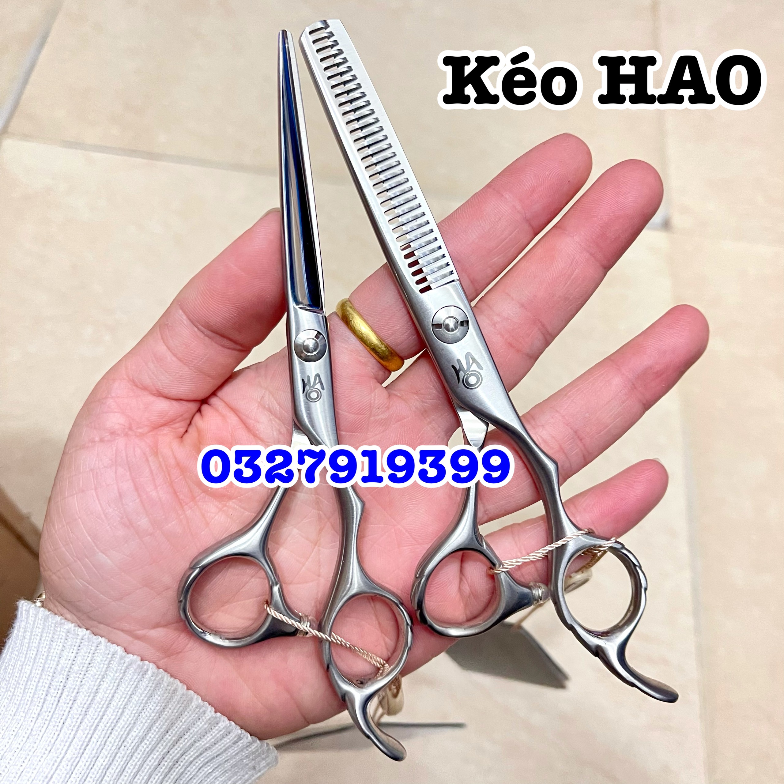 HAO Kéo Cắt Tóc HAO 6.0 - Kéo Nhật Cao Cấp 6 Inches Thép S440C Độ Cứng 62HRC Chất Liệu Thép Nhật Không Gỉ Sáng Bóng