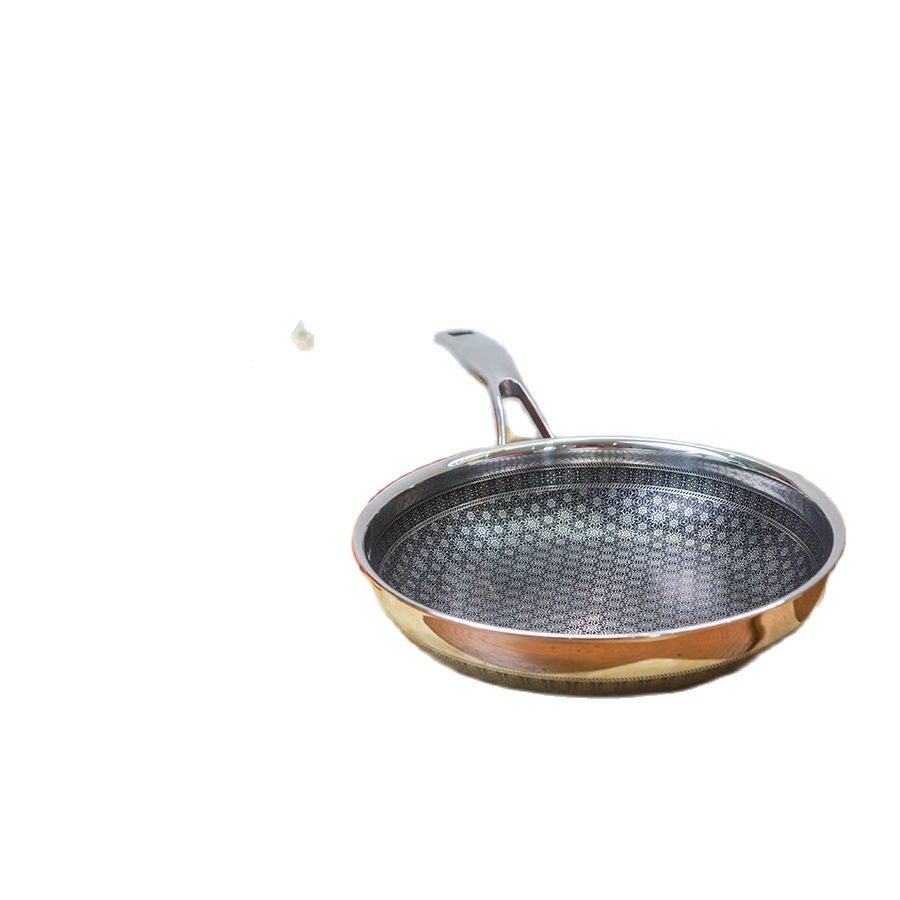 Chảo chống 3 lớp đáy liền inox 304 cao cấp KIMS COOK Blackcube chống dính 2 mặt , vân hoa tuyết dòng Noonsong 20cm / 22cm / 24cm /26cm / 28cm