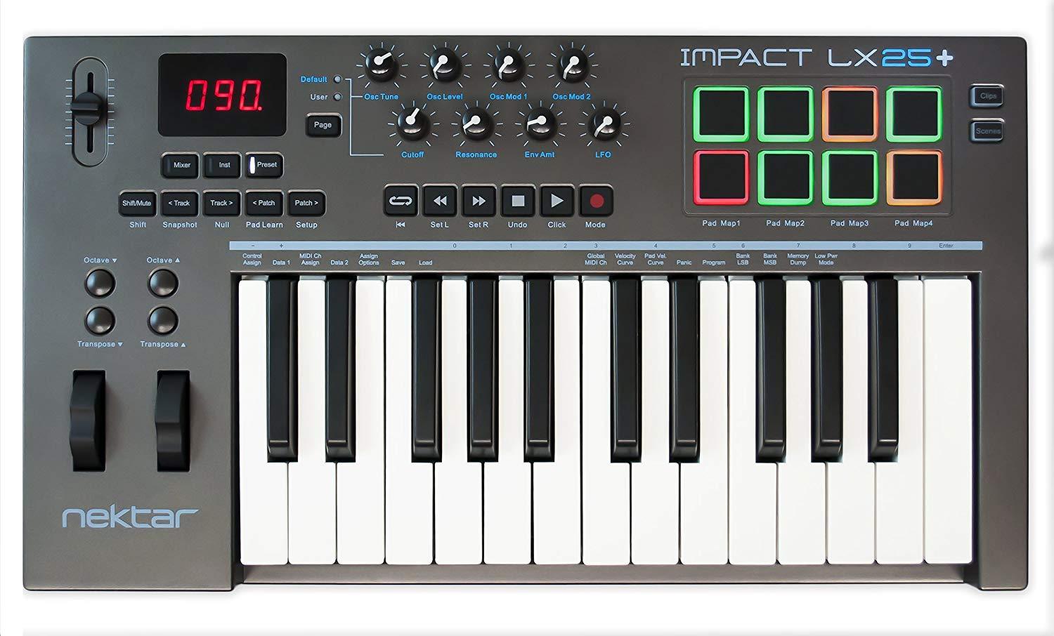 Keyboard Controller MIDI Nektar Impact LX25+