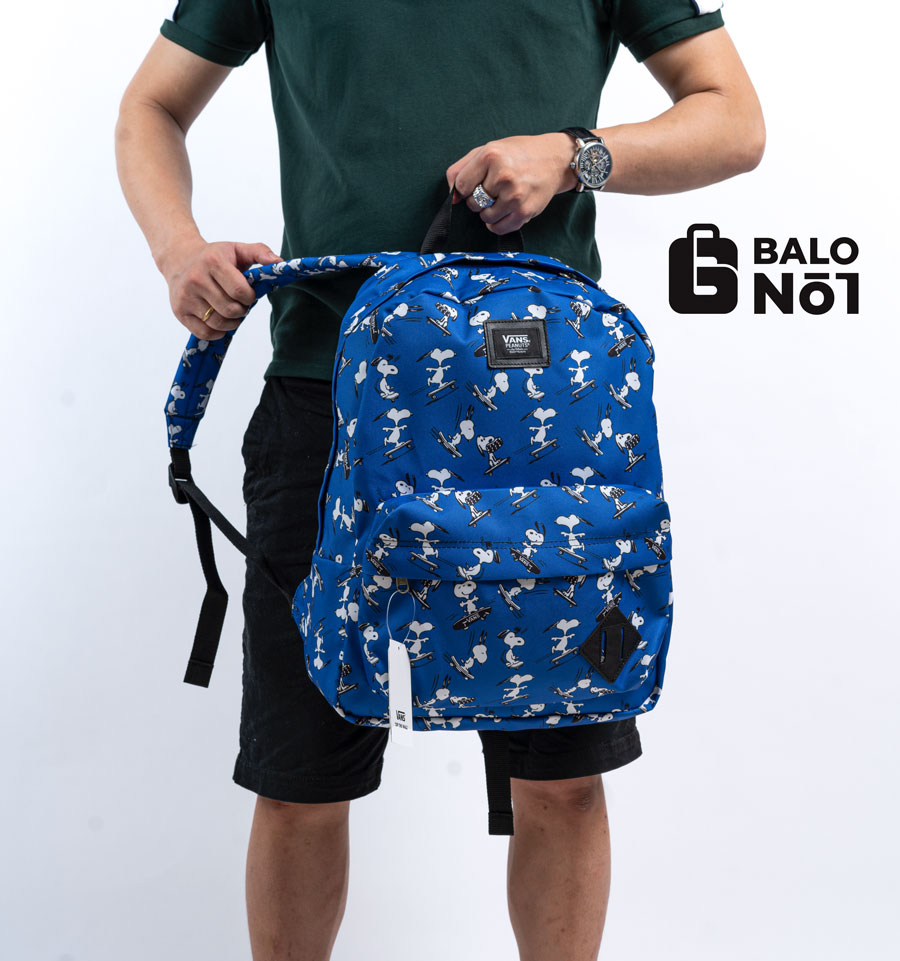 [HCM][ TẶNG KÈM VỚ ] Balo Van.s Peanuts Old Skool Backpack – Blue