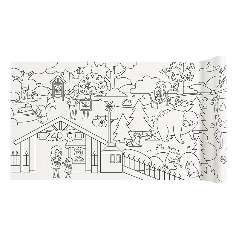 Cuộn Tranh Tô Màu Khổ Lớn Dài 4M Adhesive Colouring Scroll Mideer Đồ Chơi  Mỹ Thuật Cho Bé | Lazada.Vn