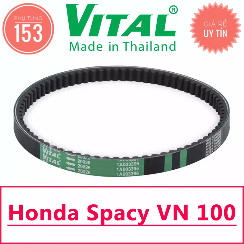 Dây Curoa Spacy VN 100i hiệu Vital (Thái Lan) - Dây curoa xe tay ga - PHỤ TÙNG 153