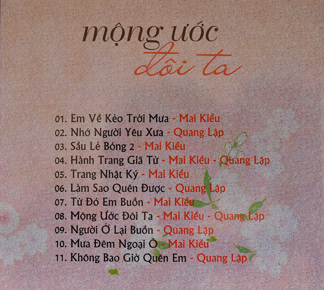 Bộ 3 đĩa cd nhạc Quang Lập