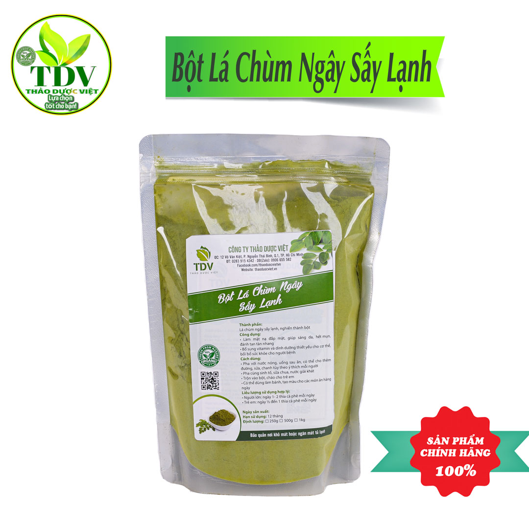 500g Bột chùm ngây làm mặt nạ sáng da