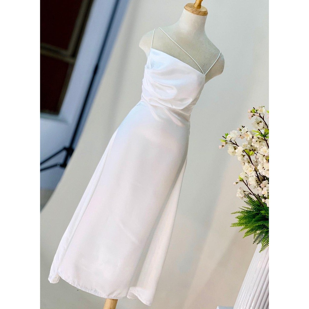 Đầm Maxi Phi Lụa Dây Kiểu