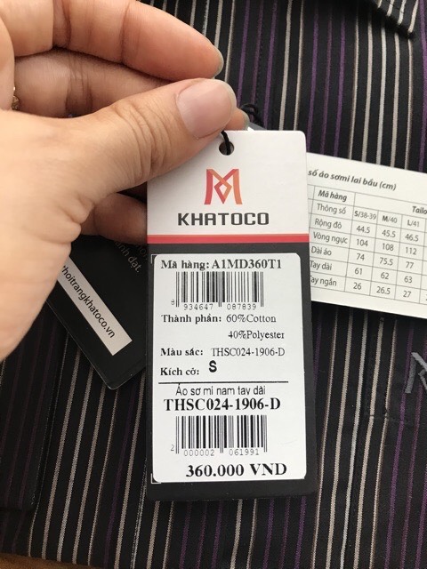 Áo sơ mi Khatoco chính hãng sale