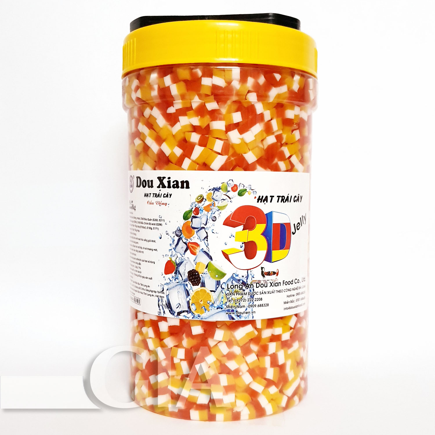 Thạch rau câu trái cây 3D Hàng Huy Douxian hộp 2.5kg (nhiều hương)