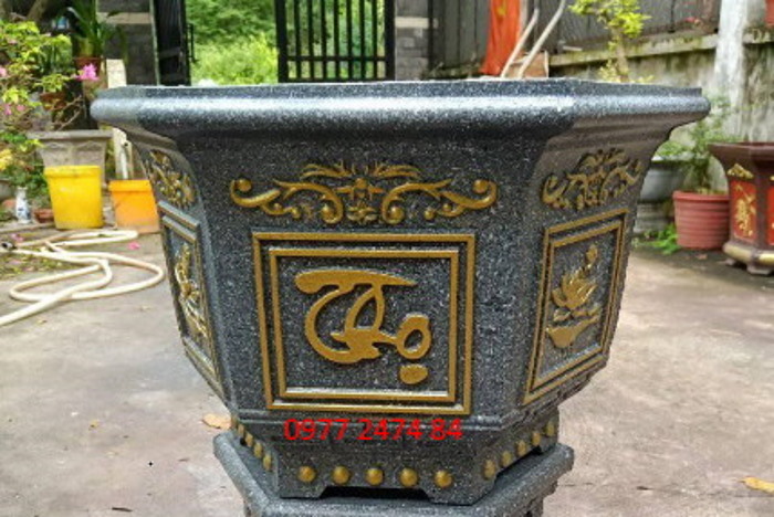 Khuôn chậu cảnh ABS lục giác 45 cm.