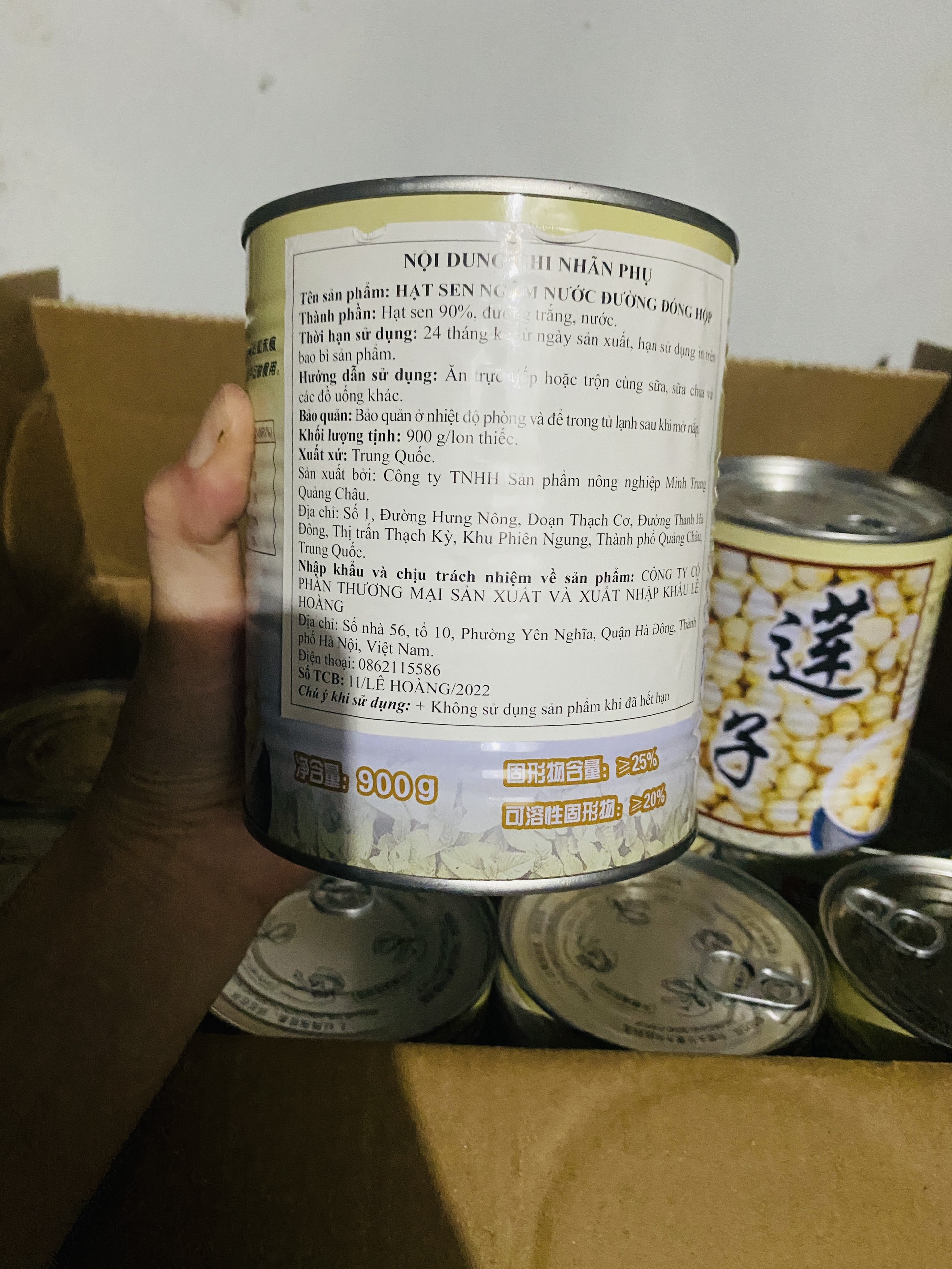 Hạt sen Minchung hộp 900g
