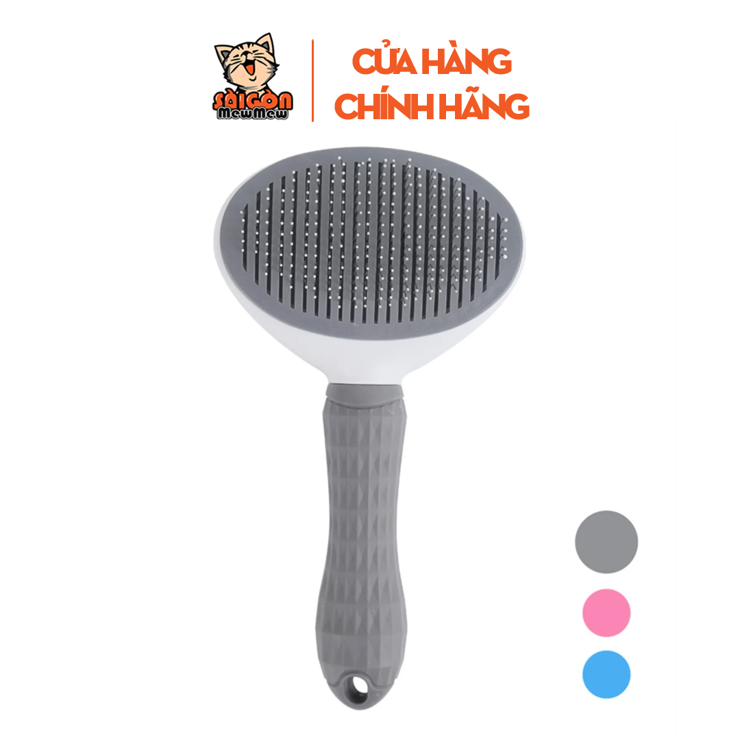 Hair Brush with Push Button for Dogs and Cats – Detangles Hair, Removes Hair Quickly, Easy to Clean