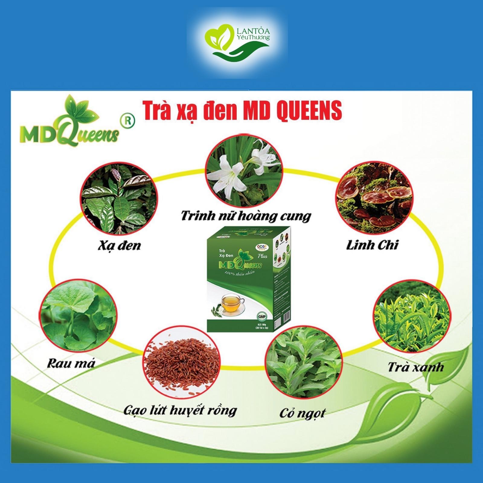 Trà Xạ Đen MD Queens Hộp 30 Túi Lọc