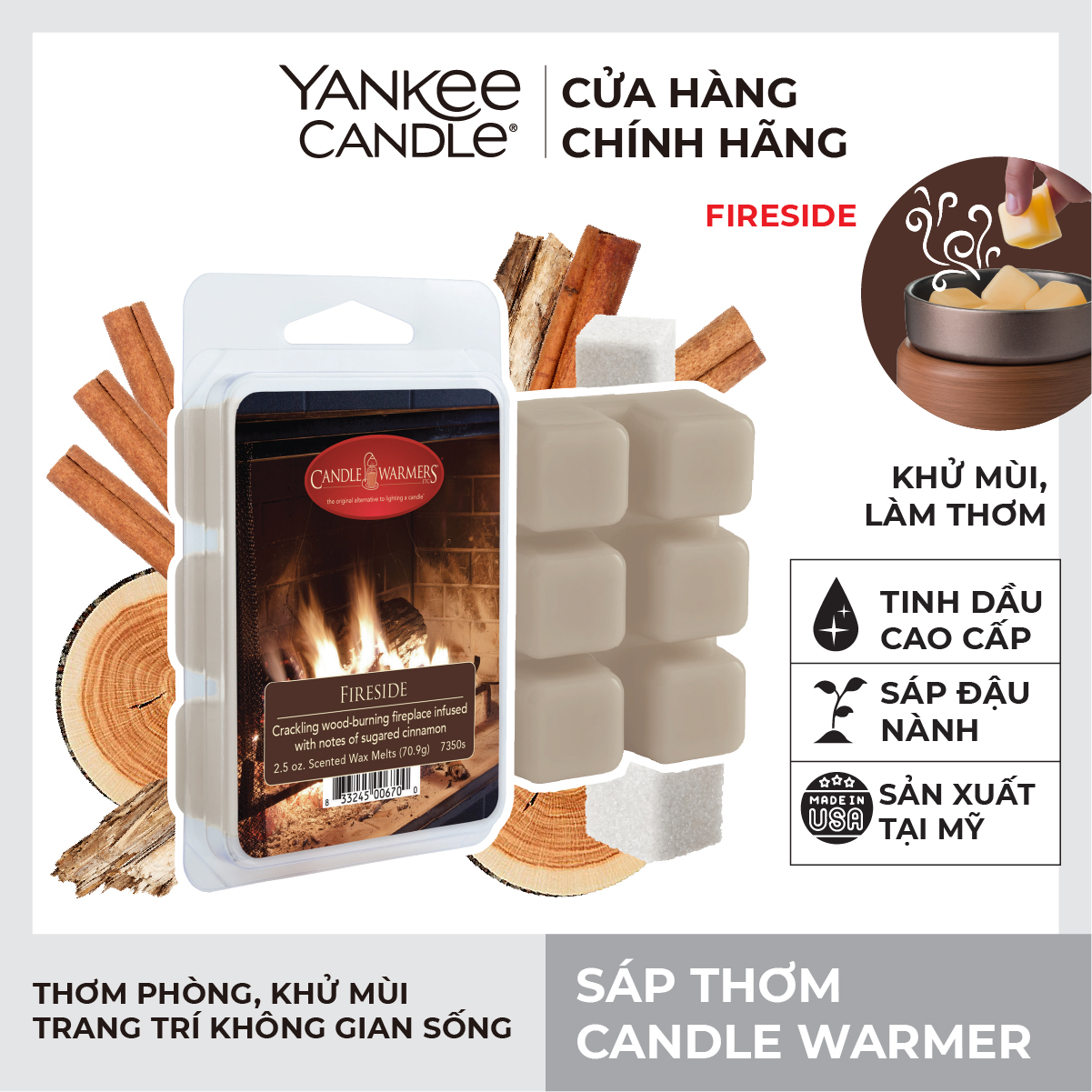 Sáp thơm Candle Warmer - Fireside