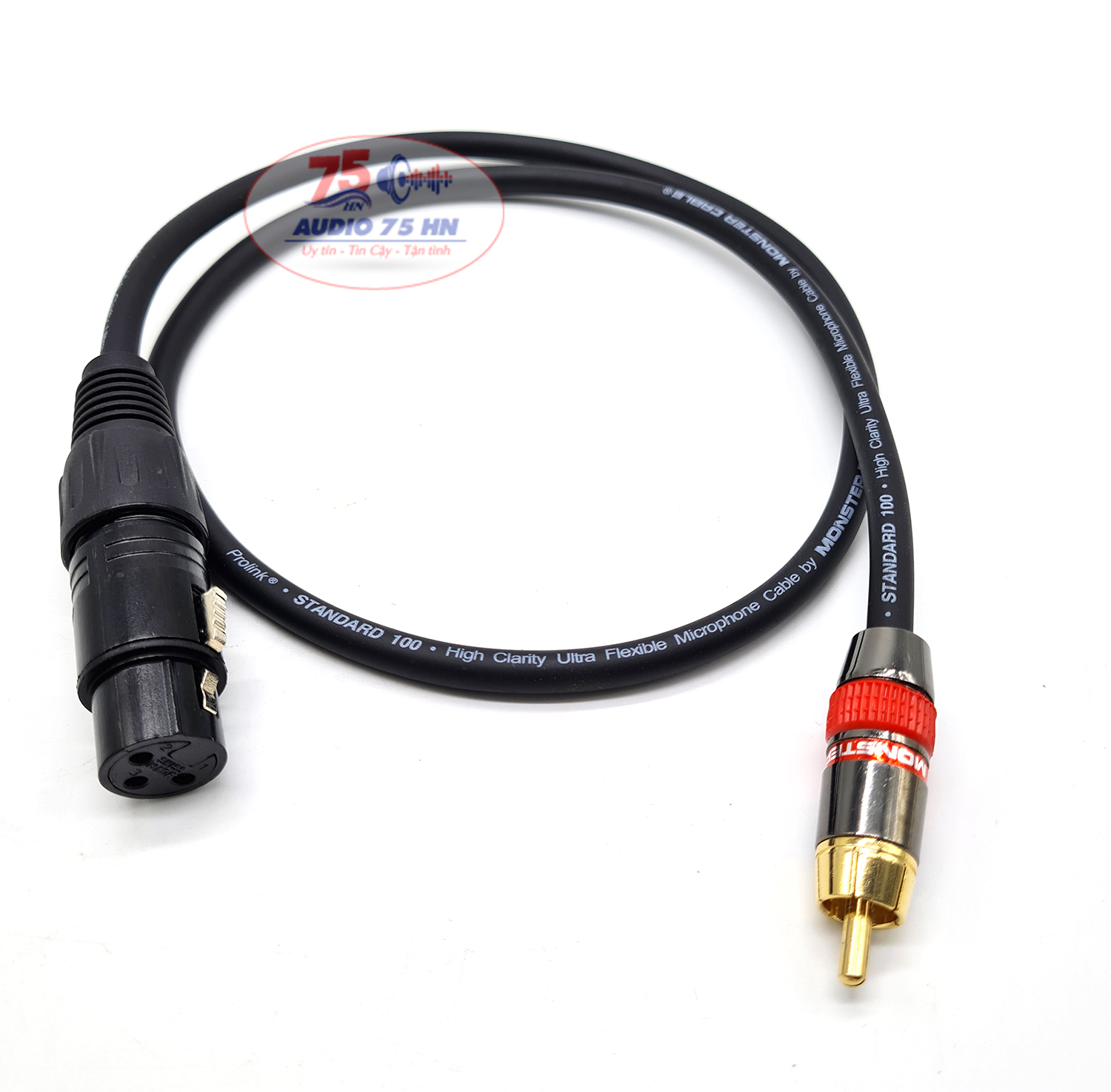 01 cái dây Canon đầu cái ra AV Bông Sen RCA chính hãng Monster Standard cao cấp - nhiều kích thước