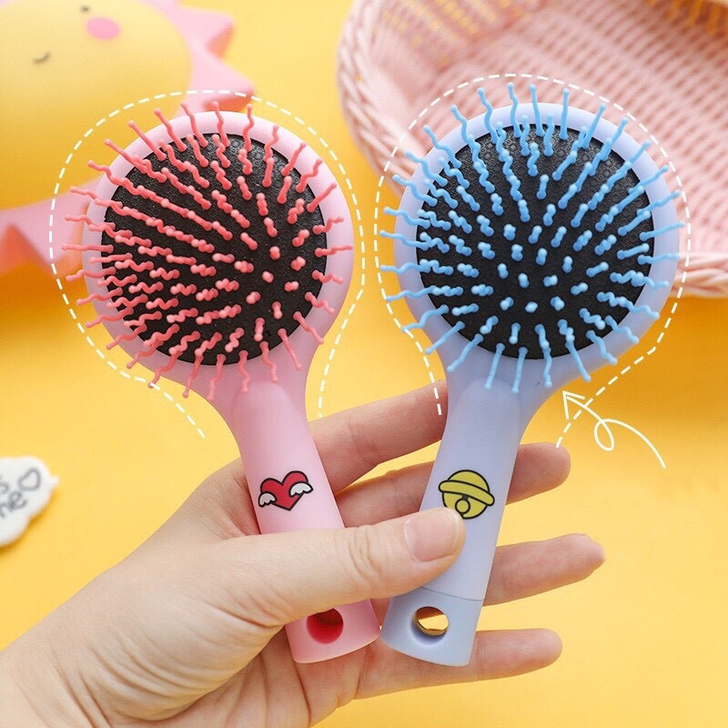 Lược Chải Tóc Kèm Gương Có Cán