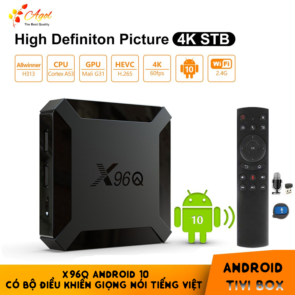 X96Q có điều khiển giọng nói tiếng việt hỗ trợ kiếm giọng nói và cử chỉ cài sẵn chương trình tivi và xem phim HD miễn phí vĩnh viễn