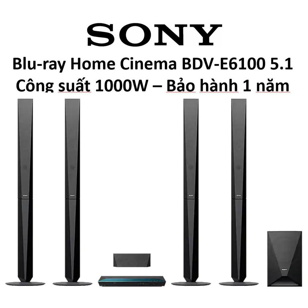 [FREESHIP - TRẢ GÓP 0%] Dàn âm thanh Sony 5.1 BDV-E6100 1000W