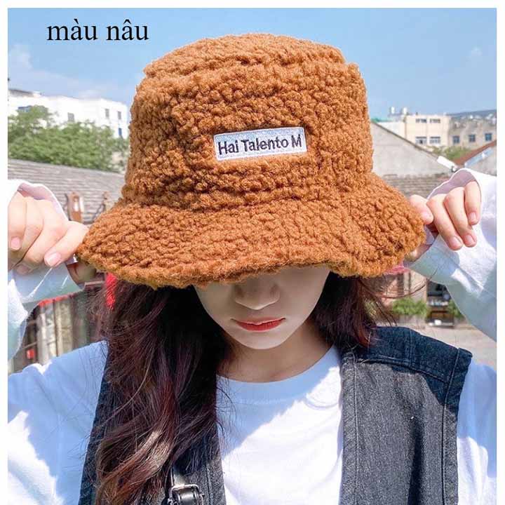 [SẴN]-☘ Mũ nón bucket lông cừu Ulzzang 01