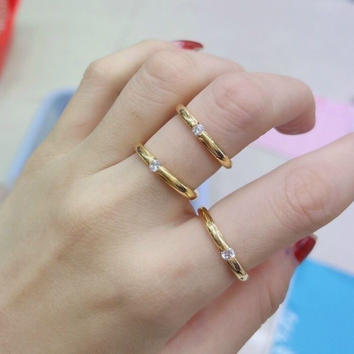 [HÀNG TITAN KHÔNG PHAI] Nhẫn Cặp Tình Nhân Đủ Size Không Ngứa HN5508 Dùng Đeo Đi Tiệc Sang Trọng Lên Hình Xinh Xắn - Queen Jewelry Trang Sức Nữ Đẹp Giá Rẻ