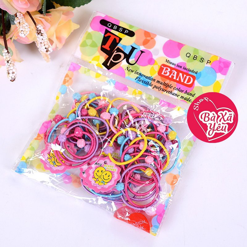 Combo 50 dây cột tóc cho bé