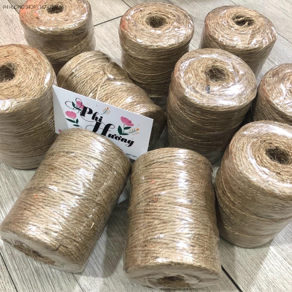 Cuộn 100m dây thừng gai, dây bố size 2mm trang trí decor handmade