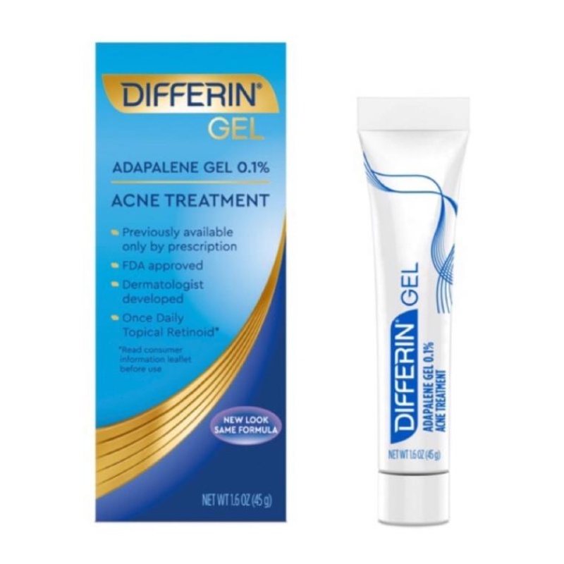 Gel giảm mụn Differin Adapalene gel 0.1% Acne Treatment nhập khẩu