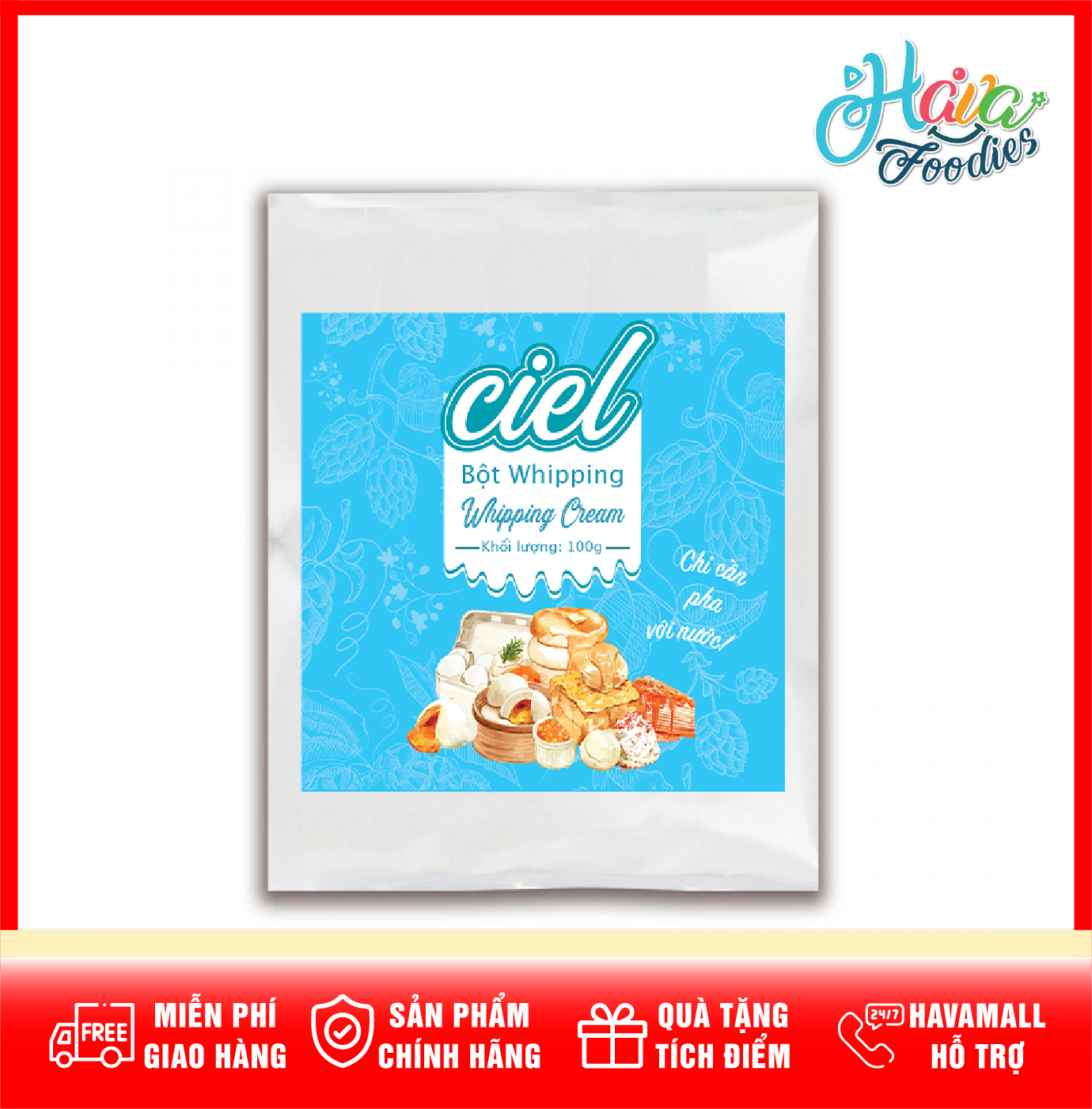 Bột Whipping Cream – Ciel Whipping Cream Powder 100G