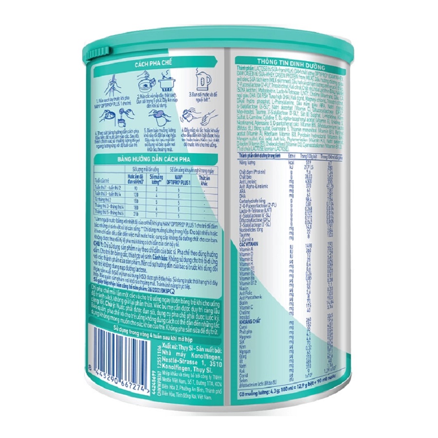 Sữa bột Nan Optipro Plus 5HMO số 1 800g (0-6 tháng) Yokids Plaza