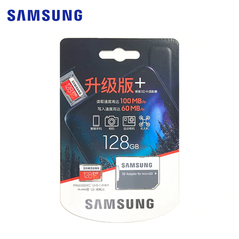 Thẻ nhớ MicroSD Samsung EVO Plus 4K 128GB 100MB/s 128GB Box Hoa - Hàng Chính Hãng