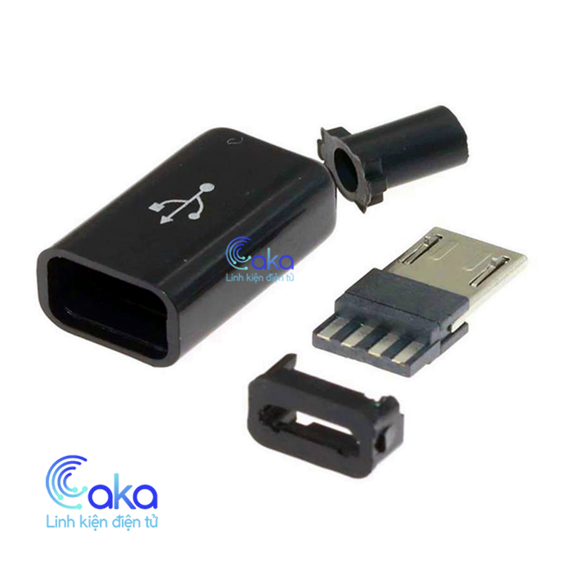 Đầu jack micro usb kèm vỏ