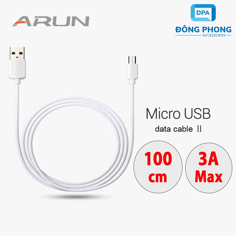 cáp sạc nhanh Arun 8600 micro Type C Iphone  usb dài 1m