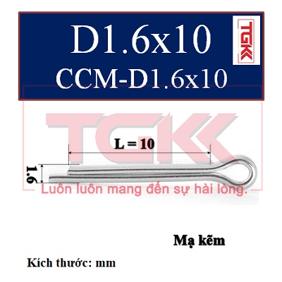 Chốt chẻ mạ d1.6
