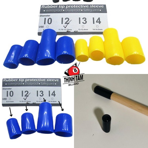 [THỊNH TÂM] Chụp Bảo Vệ Đầu Cơ Bida, Chụp Cao Su, Silicon Cao Cấp [ Su Chụp Đầu Cơ ]