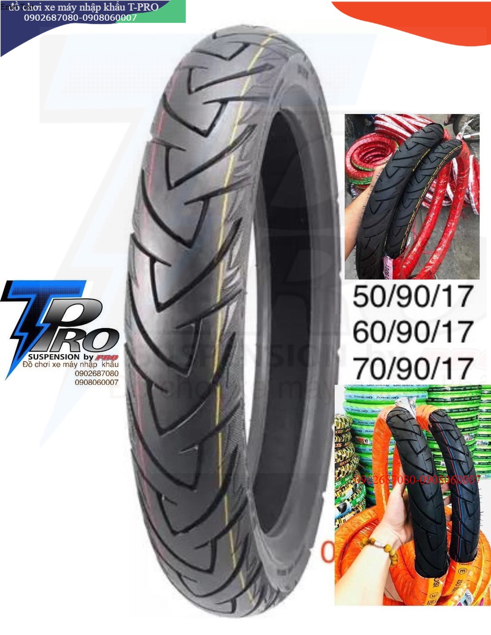 vỏ lốp xe máy camel thái lan samurai 60 90 17 - 70 90 17