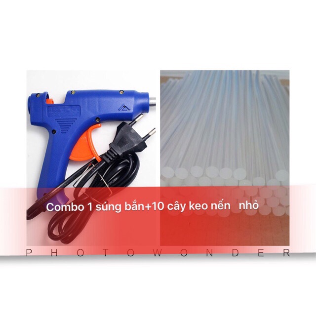 [RẺ VÔ ĐỊCH] Combo bắn keo nhỏ + 5 keo nến  nhỏ 25cm