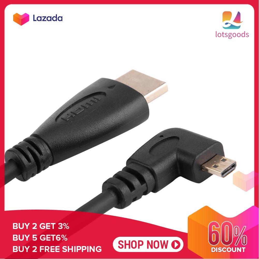 [miễn phí vận chuyển] Phải Góc 90 Độ Micro HDMI Sang Cáp HDMI