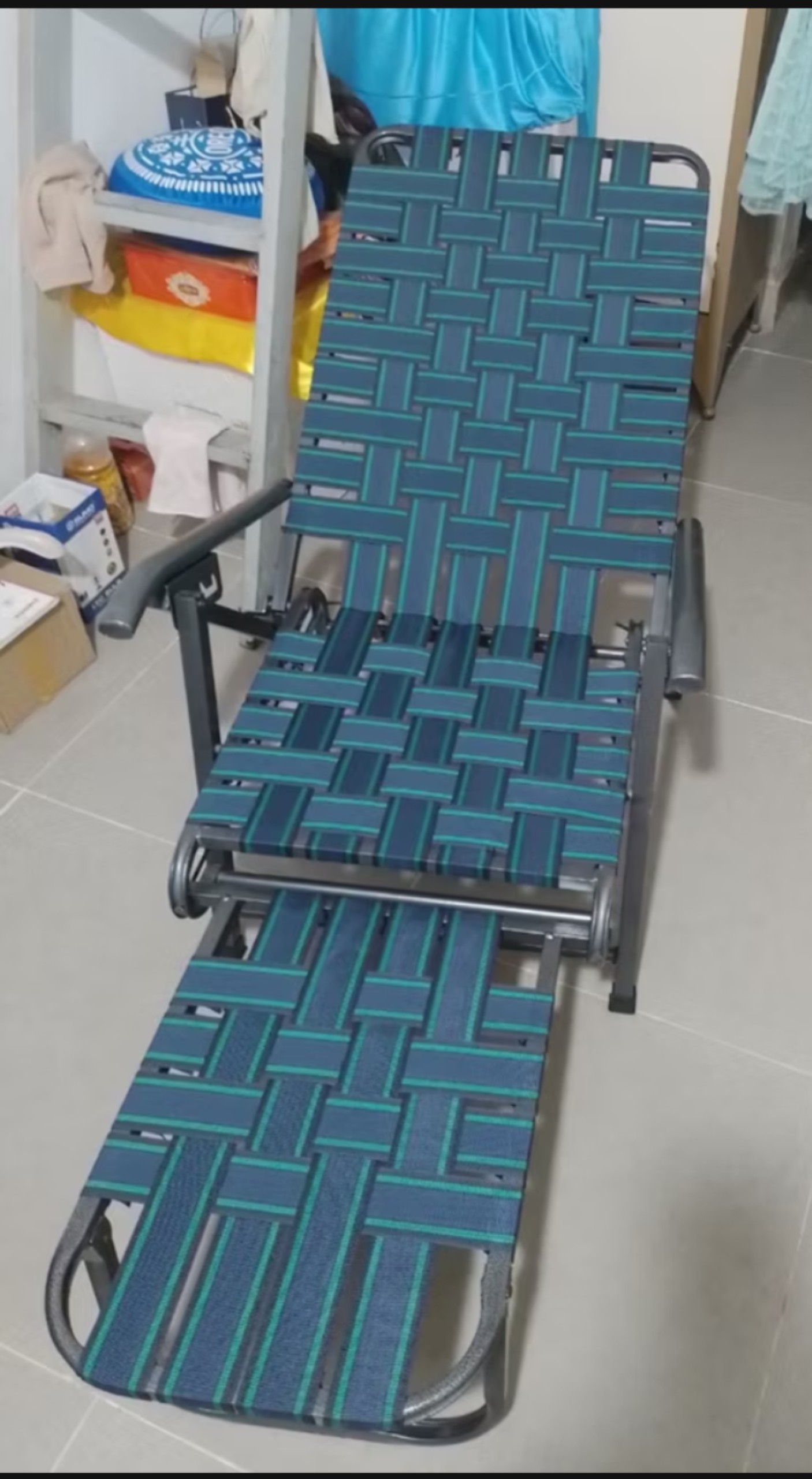 Ghế bố xếp có vĩ gác chân - đủ chất liệu khung và vải phủ