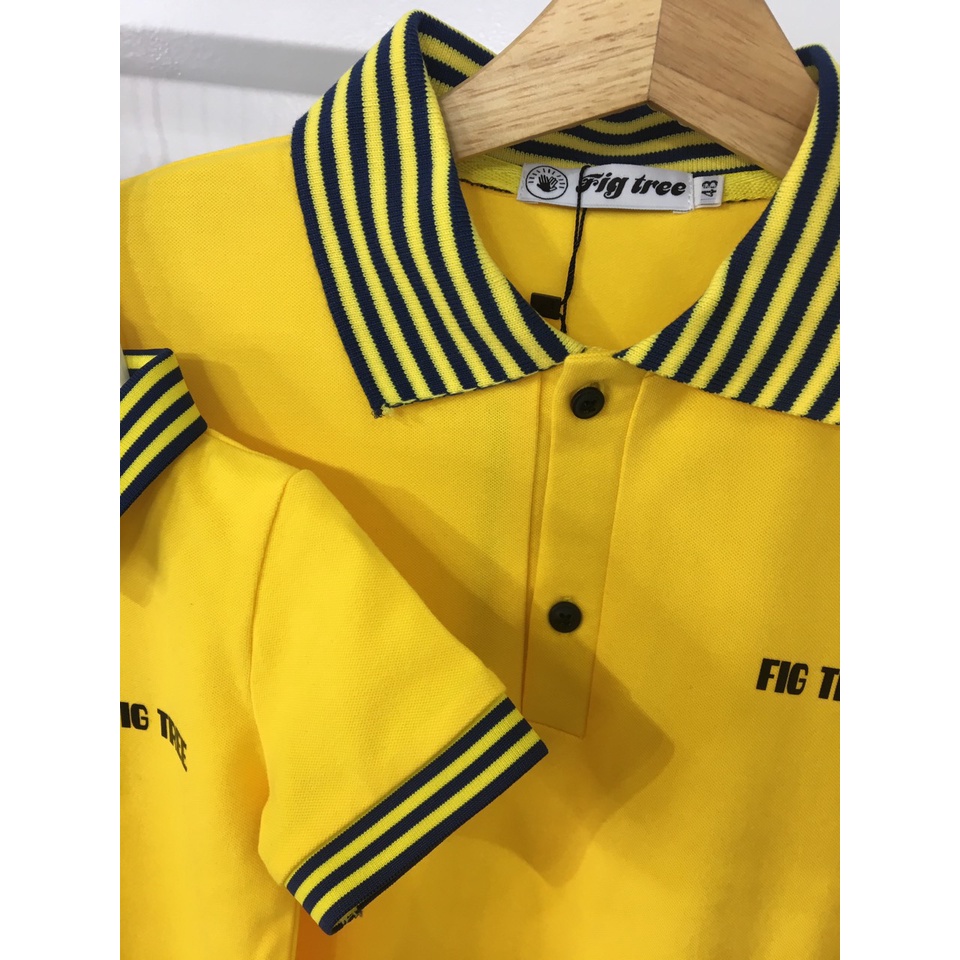 Combo đồ gia đình polo FIG TREE màu VÀNG ( hàng thiết kế đủ size + hình cận cảnh)