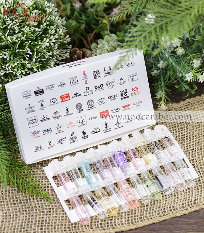 [HCM][LƯU HƯƠNG 12H] -SET 20 CHAI NƯỚC HOA DÙNG ĐƯỢC CHO CẢ NAM VÀ NỮ - BỘ TEST NƯỚC HOA MINI 20 MÙI HÀNG CHUẨN PHÁP
