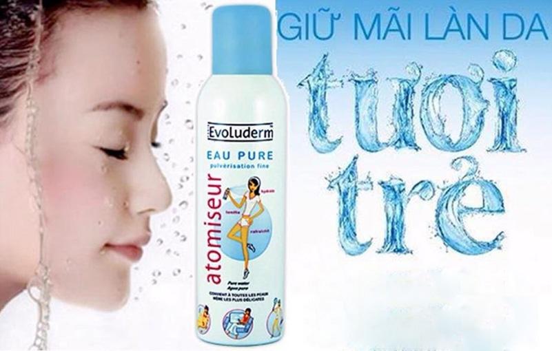 [HCM][Size 150ml- 400ml] Xịt khoáng dưỡng da Evoluderm Atomiseur Eau Pure