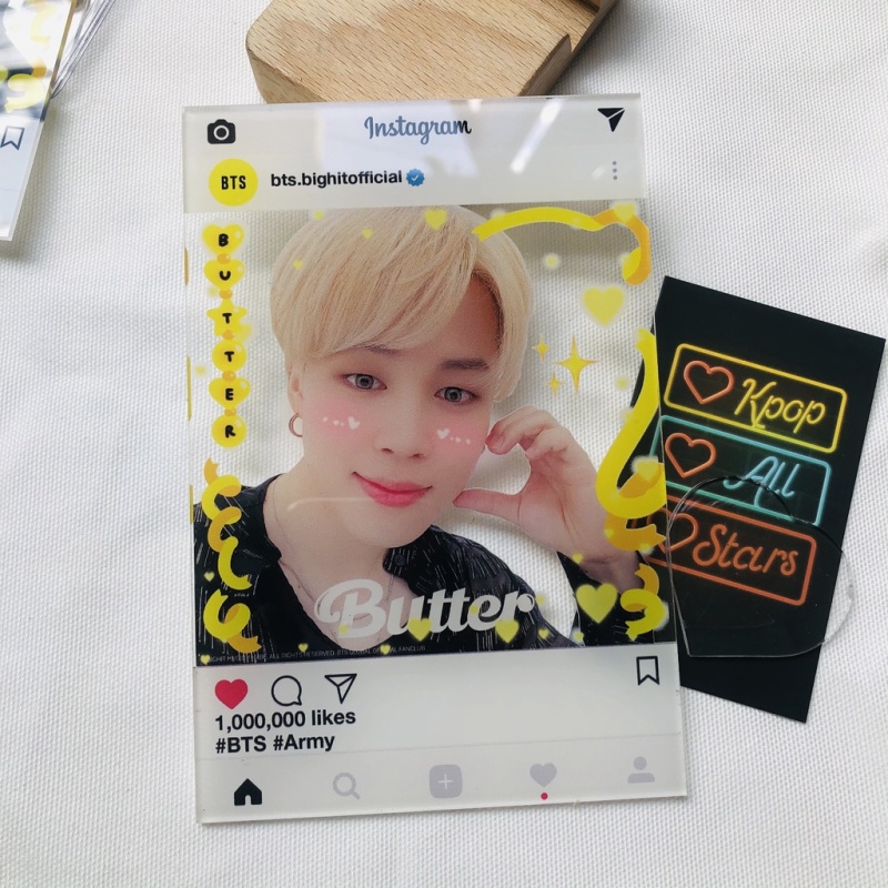 Khung Frame mica Bản nhạc decor Có mã Spotify quét được BTS Butter, Dynamite... và card BTS Butter