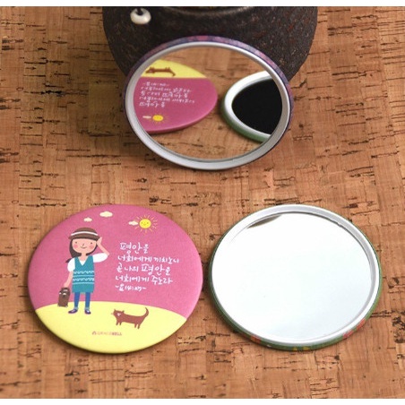 Gương Tròn Mini Hàn Quốc Dễ Thương