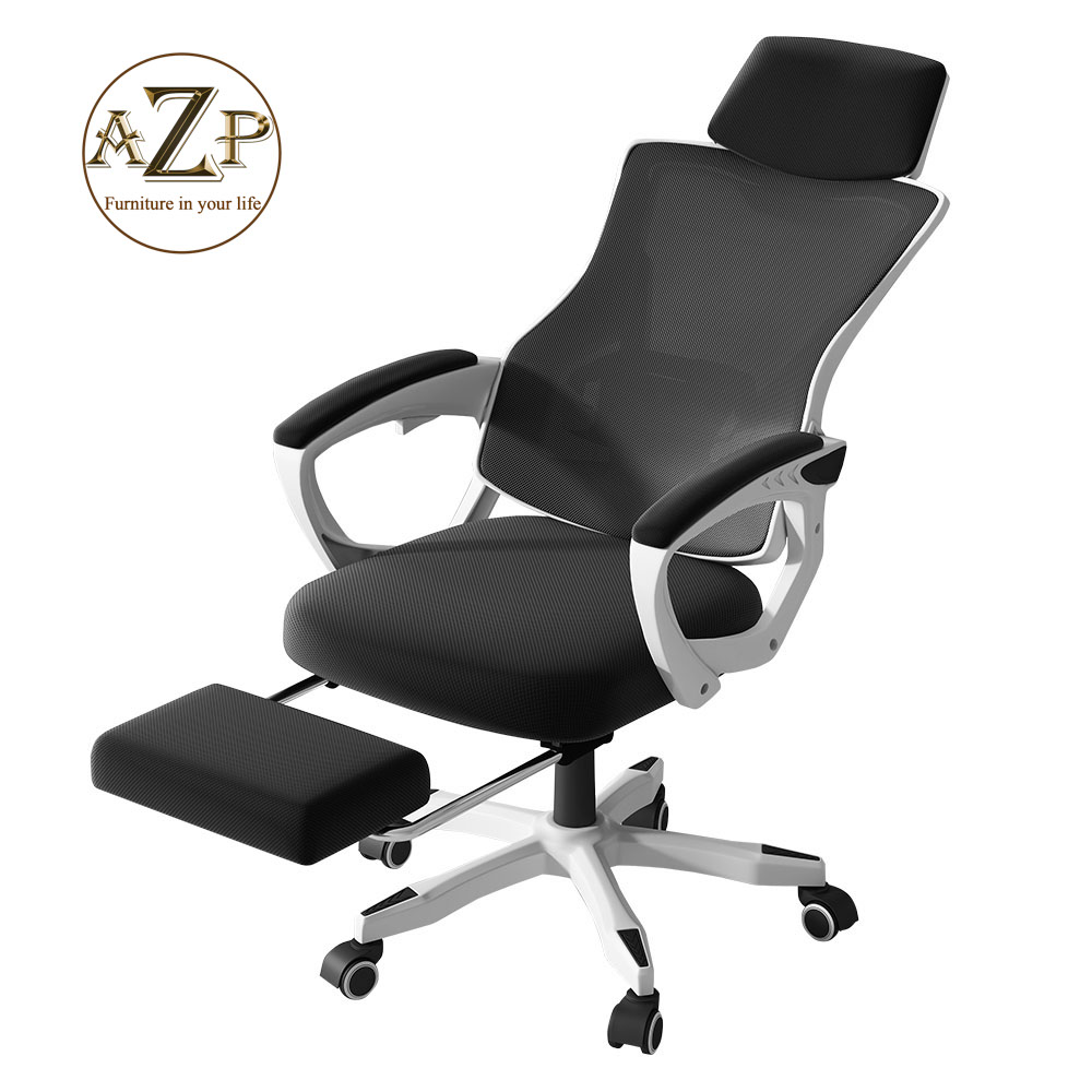 Ghế Giám Đốc, Ghế Văn Phòng AZP-9908-TRẮNG Hỗ Trợ Cột Sống Lưng, Có Ngả Lưng & chuẩn Ergonomic